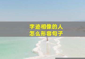 字迹相像的人怎么形容句子