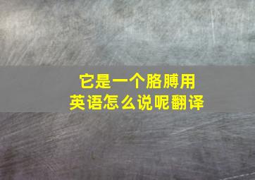 它是一个胳膊用英语怎么说呢翻译