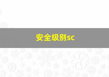 安全级别sc