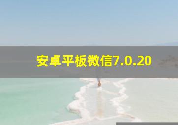 安卓平板微信7.0.20