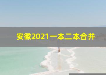 安徽2021一本二本合并