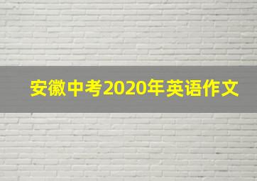 安徽中考2020年英语作文