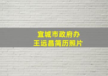 宜城市政府办王远昌简历照片