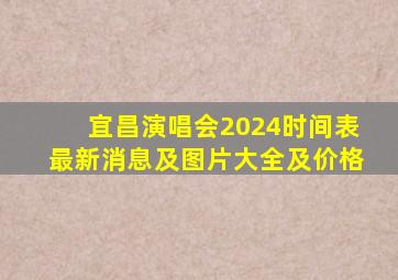 宜昌演唱会2024时间表最新消息及图片大全及价格