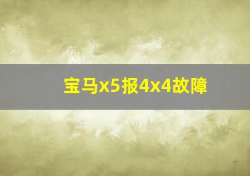 宝马x5报4x4故障