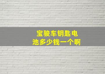 宝骏车钥匙电池多少钱一个啊