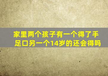 家里两个孩子有一个得了手足口另一个14岁的还会得吗