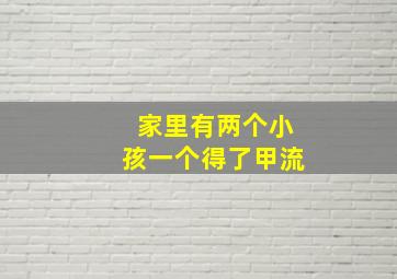 家里有两个小孩一个得了甲流