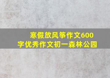 寒假放风筝作文600字优秀作文初一森林公园