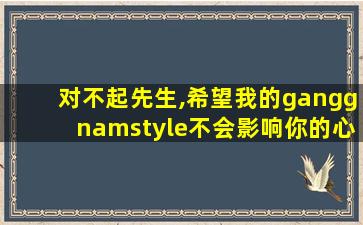 对不起先生,希望我的ganggnamstyle不会影响你的心情