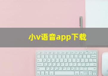 小v语音app下载