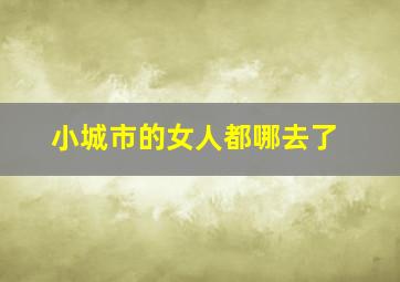 小城市的女人都哪去了