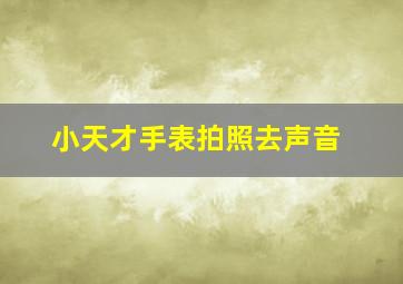 小天才手表拍照去声音