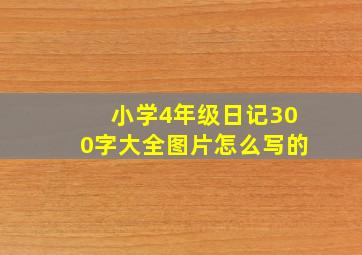 小学4年级日记300字大全图片怎么写的