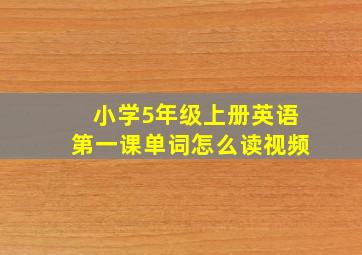 小学5年级上册英语第一课单词怎么读视频