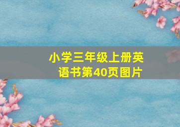 小学三年级上册英语书第40页图片