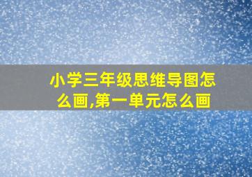 小学三年级思维导图怎么画,第一单元怎么画