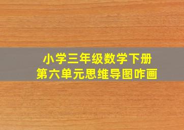 小学三年级数学下册第六单元思维导图咋画