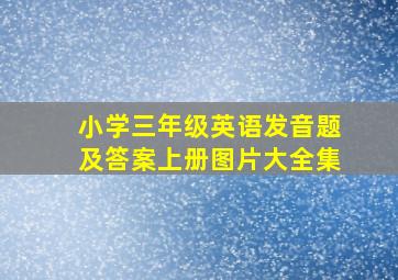 小学三年级英语发音题及答案上册图片大全集