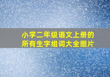 小学二年级语文上册的所有生字组词大全图片