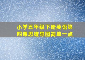 小学五年级下册英语第四课思维导图简单一点