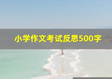 小学作文考试反思500字