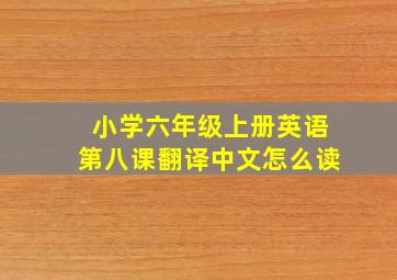 小学六年级上册英语第八课翻译中文怎么读