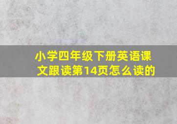 小学四年级下册英语课文跟读第14页怎么读的