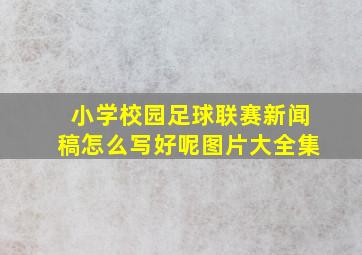 小学校园足球联赛新闻稿怎么写好呢图片大全集