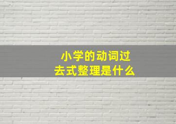 小学的动词过去式整理是什么