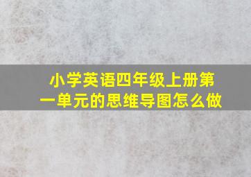 小学英语四年级上册第一单元的思维导图怎么做