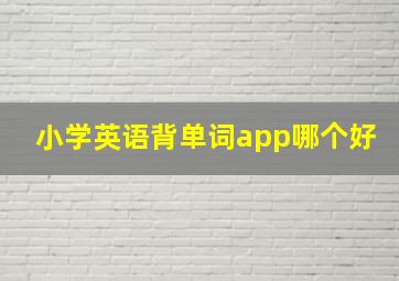 小学英语背单词app哪个好