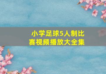 小学足球5人制比赛视频播放大全集