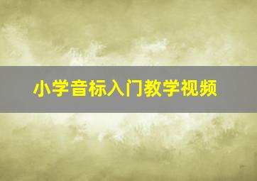 小学音标入门教学视频