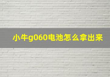 小牛g060电池怎么拿出来