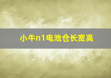 小牛n1电池仓长宽高