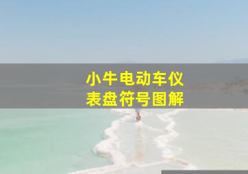 小牛电动车仪表盘符号图解