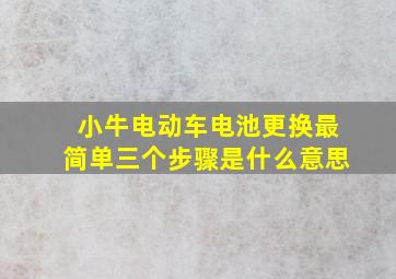 小牛电动车电池更换最简单三个步骤是什么意思