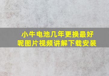 小牛电池几年更换最好呢图片视频讲解下载安装