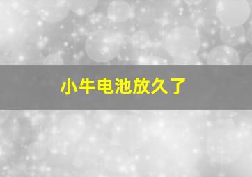 小牛电池放久了