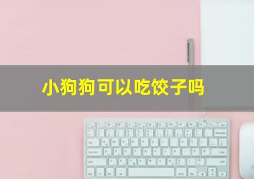 小狗狗可以吃饺子吗