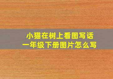 小猫在树上看图写话一年级下册图片怎么写