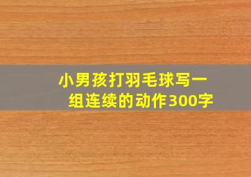 小男孩打羽毛球写一组连续的动作300字