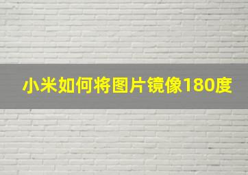 小米如何将图片镜像180度