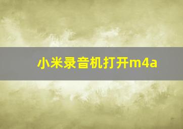 小米录音机打开m4a