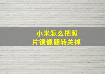 小米怎么把照片镜像翻转关掉