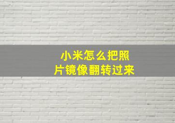 小米怎么把照片镜像翻转过来