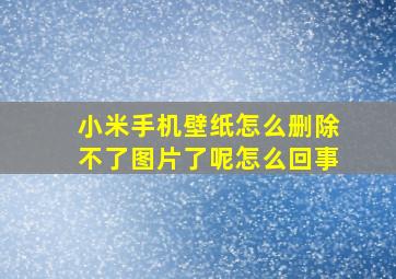 小米手机壁纸怎么删除不了图片了呢怎么回事