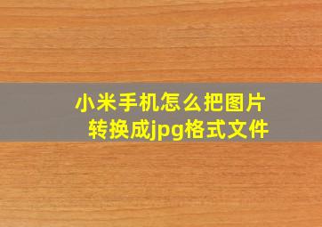 小米手机怎么把图片转换成jpg格式文件