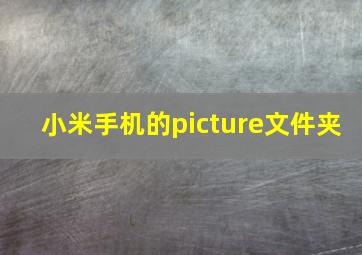 小米手机的picture文件夹